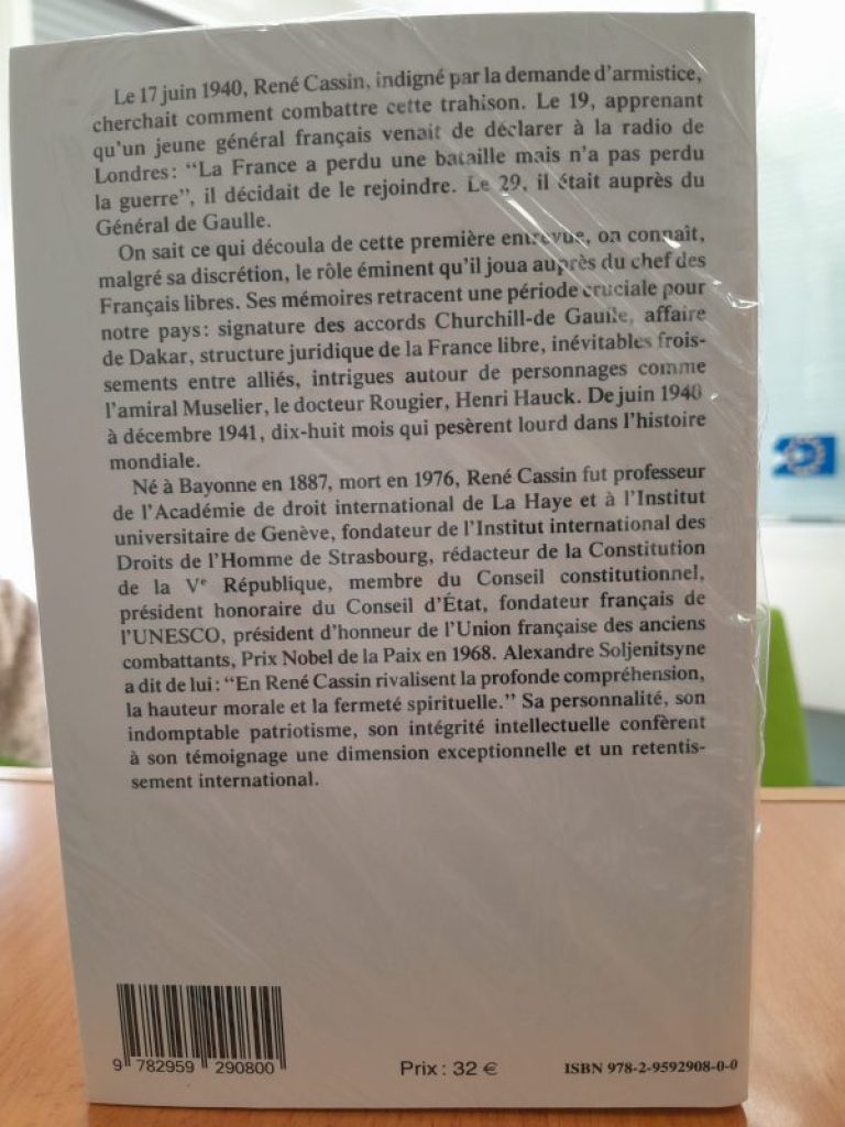 Livre Les hommes partis de rien de René Cassin - Union fédérale des anciens combattants